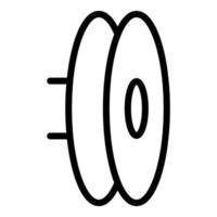 Kühlschrank-Gerätesymbol, Umrissstil vektor