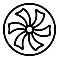 Zahnrad-Kühlschrank-Symbol, Outline-Stil vektor