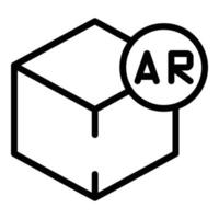 AR-Projektionssymbol, Umrissstil vektor