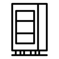 Symbol für elektronische Getränkemaschine, Umrissstil vektor