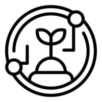 Smart-Farm-Symbol, Umrissstil vektor