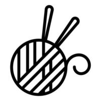 Strickball-Symbol, Umrissstil vektor