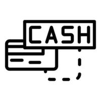 Cashback-Symbol, Umrissstil vektor