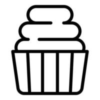 Urlaub-Muffin-Symbol, Umrissstil vektor