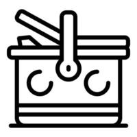Craft Picknickkorb-Symbol, Outline-Stil vektor