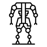 Body-Tech-Symbol Umrissvektor. Exoskelett-Anzug vektor