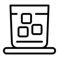 klubb cocktail ikon, översikt stil vektor