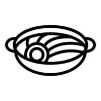 seoul mat ikon, översikt stil vektor