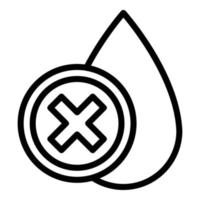 schmutziges Wassertropfen-Symbol, Umrissstil vektor