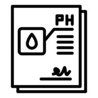 Wasser-pH-Symbol, Umrissstil vektor