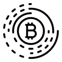 Bitcoin-Währungssymbol, Umrissstil vektor