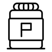 Symbol für Proteinflaschen, Umrissstil vektor