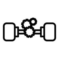 Symbol für Kupplungstechnologie, Umrissstil vektor