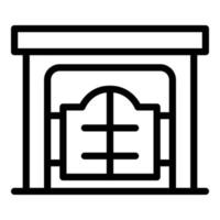 Ranch Gate-Symbol, Umrissstil vektor