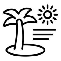 Palm Beach-Symbol, Umrissstil vektor