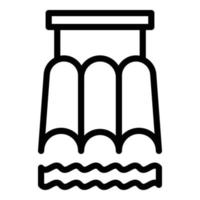 Symbol für Sommerwasserpark, Umrissstil vektor