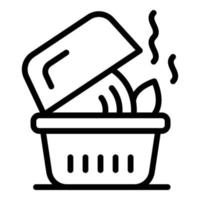 Snack-Food-Pack-Symbol, Umrissstil vektor