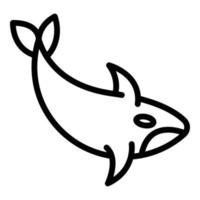 Delphin-Orca-Symbol, Umrissstil vektor
