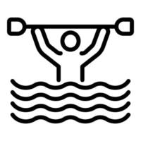 Gewinner-Schwimmer-Symbol, Umrissstil vektor