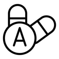 Vitamin-Symbol ergänzen, Umrissstil vektor