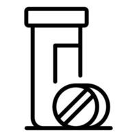 bubblande läkemedel ikon, översikt stil vektor
