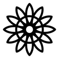 Sonnenblumen-Symbol, Umrissstil vektor