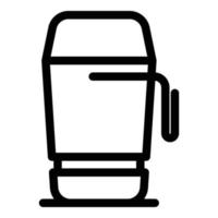 camping termo kopp ikon, översikt stil vektor