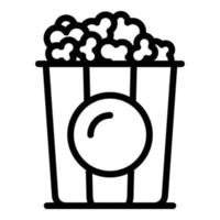 Karton-Popcorn-Symbol, Umrissstil vektor
