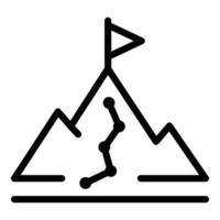 vinnare berg ikon, översikt stil vektor