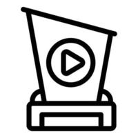 Ranking-Video-Cup-Symbol, Umrissstil vektor
