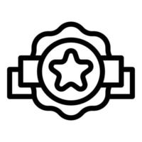 trofén emblem ikon, översikt stil vektor