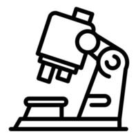 covid testa mikroskop ikon, översikt stil vektor