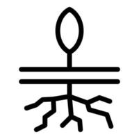 Boden-Bio-Pflanzensymbol, Umrissstil vektor