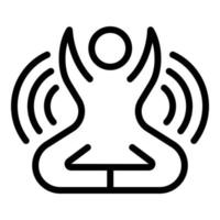 Symbol für spirituelle Therapie, Umrissstil vektor