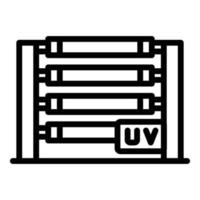 Symbol für bakterizides UV-Licht, Umrissstil vektor