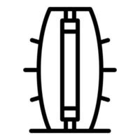 Symbol für antibakterielle Lampe, Umrissstil vektor