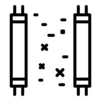 Symbol für Sterilisatorlampe, Umrissstil vektor