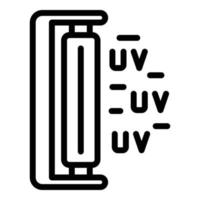 Symbol für bakterizide UV-Lampe, Umrissstil vektor