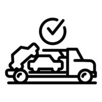 Symbol für den Autohandel, Umrissstil vektor