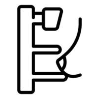 Brustscanner-Symbol, Umrissstil vektor