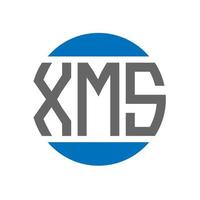 xms-Brief-Logo-Design auf weißem Hintergrund. Xms kreative Initialen Kreis Logo-Konzept. xms Briefgestaltung. vektor