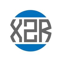 xzr brev logotyp design på vit bakgrund. xzr kreativ initialer cirkel logotyp begrepp. xzr brev design. vektor