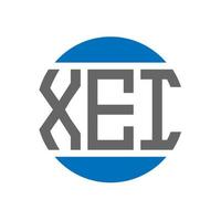 xei brev logotyp design på vit bakgrund. xei kreativ initialer cirkel logotyp begrepp. xei brev design. vektor