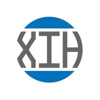 Xih-Brief-Logo-Design auf weißem Hintergrund. xih kreative initialen kreis logo-konzept. xih Briefgestaltung. vektor