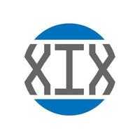 xix brev logotyp design på vit bakgrund. xix kreativ initialer cirkel logotyp begrepp. xix brev design. vektor