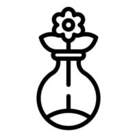 Wissenschaftler Blumenkolben-Symbol, Umrissstil vektor