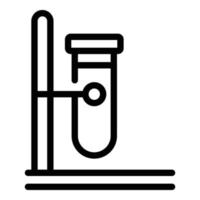 Symbol für leeres Reagenzglas, Umrissstil vektor