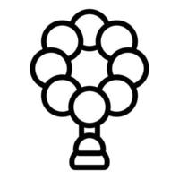 Symbol für Meditationswerkzeug, Umrissstil vektor