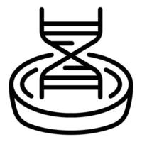 DNA-Petrischalen-Symbol, Umrissstil vektor