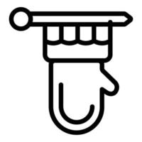 Strickhandschuh-Symbol, Umrissstil vektor